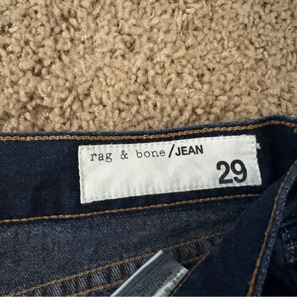 Rag & Bone Dark Blue Jean Distressed Mini Shorts in size 29 - Picture 9 of 11